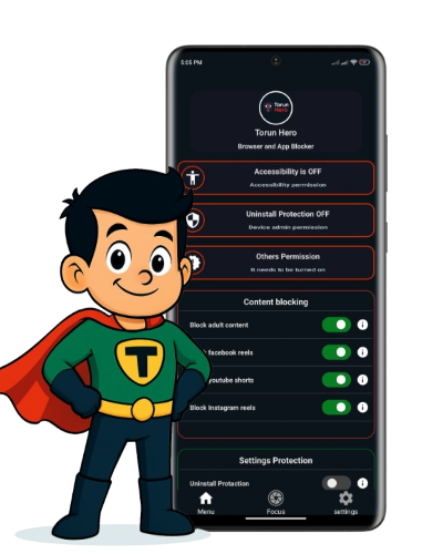 Torun Hero Adult Content Blocker App Screenshot